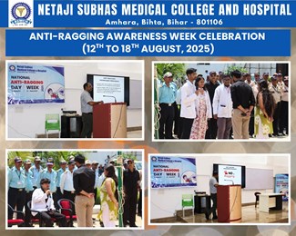 NSMCH marked Anti-Ragging Awareness Week (12–18 Aug 2025) with awareness talks, role-plays & a campus pledge for a safe, respectful environment. #AntiRagging #NSMCH
